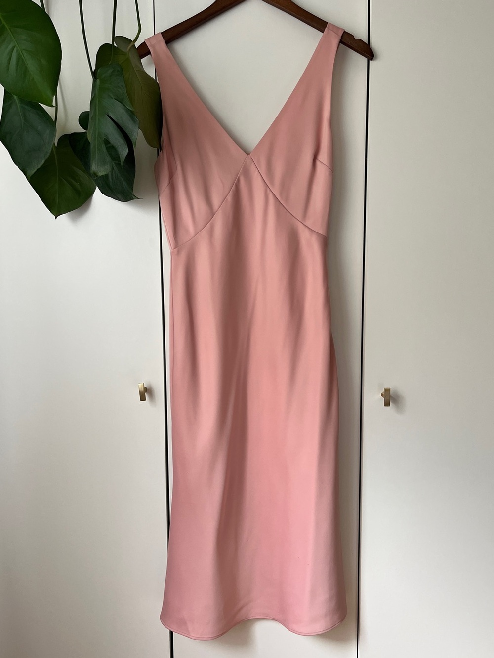 RW&Co Pink Slip Midi Dress